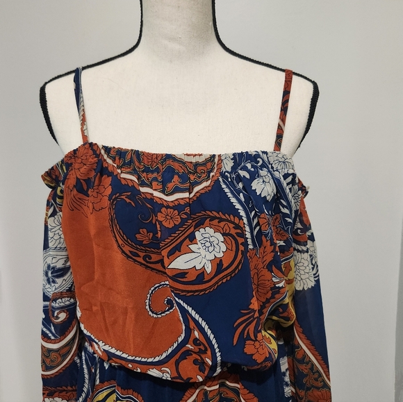 Rue21 Sz L maxi dress. Beautiful deep colors, lined to the knee - Picture 3 of 8